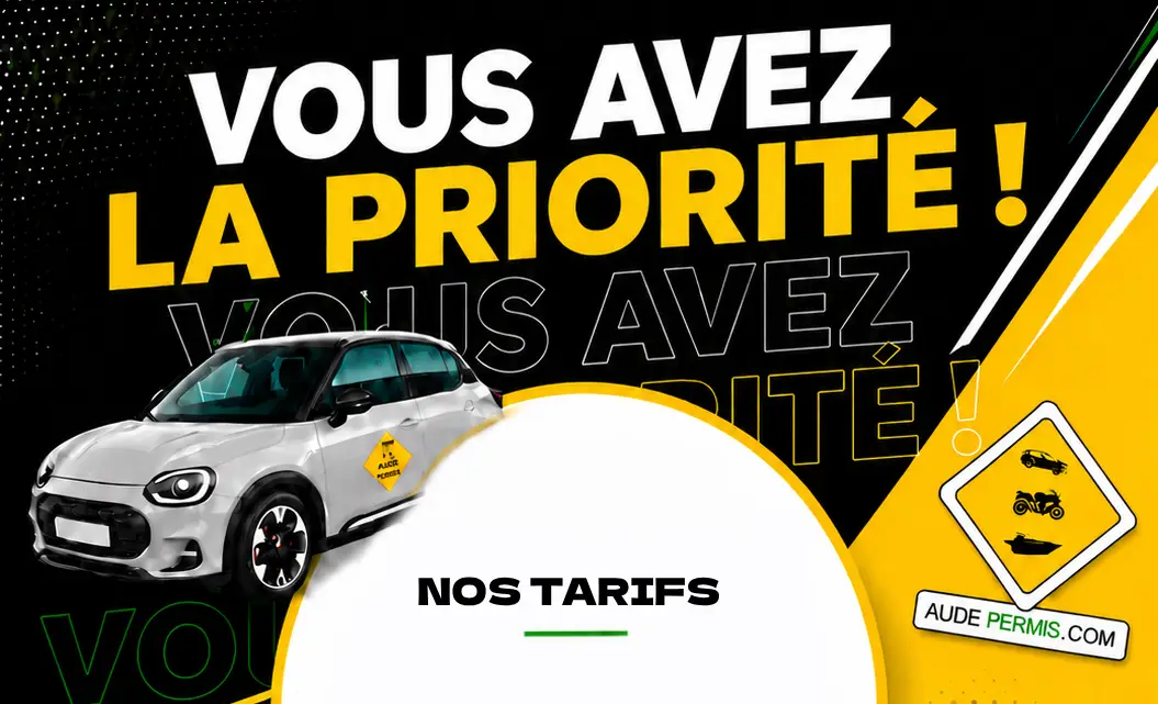 Aude permis - Nos tarifs